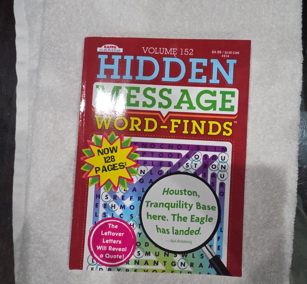Hidden Message Word-Finds Puzzle Book - Red Cover